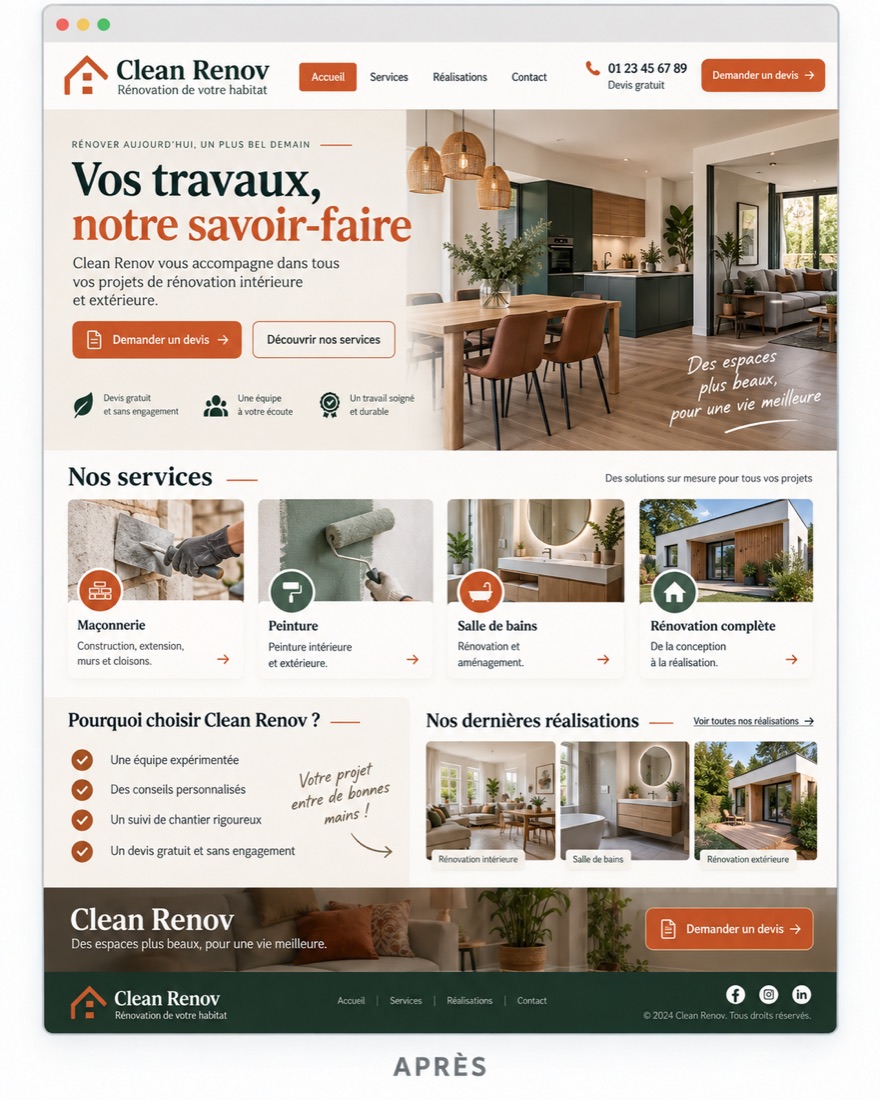 Site après la refonte